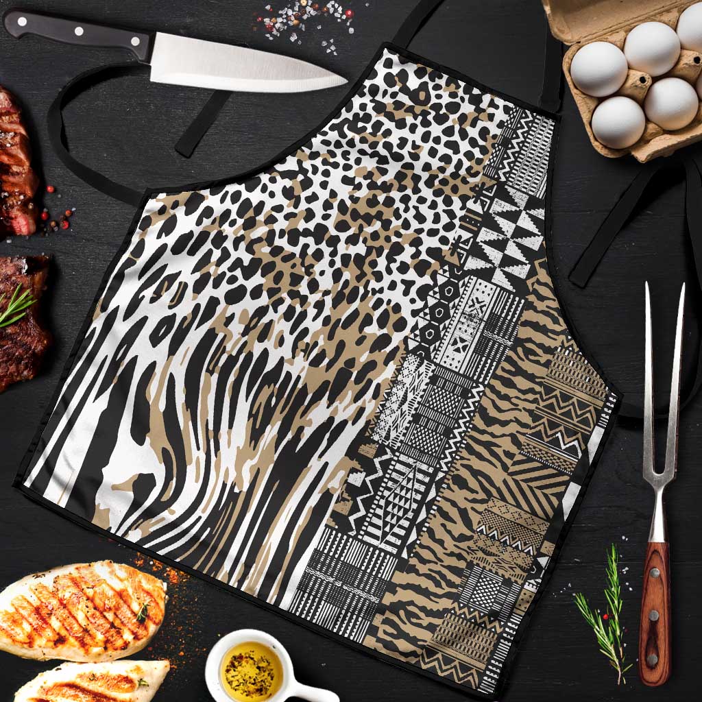 Africa Tribal Pattern Mixed Leopard Skin Apron