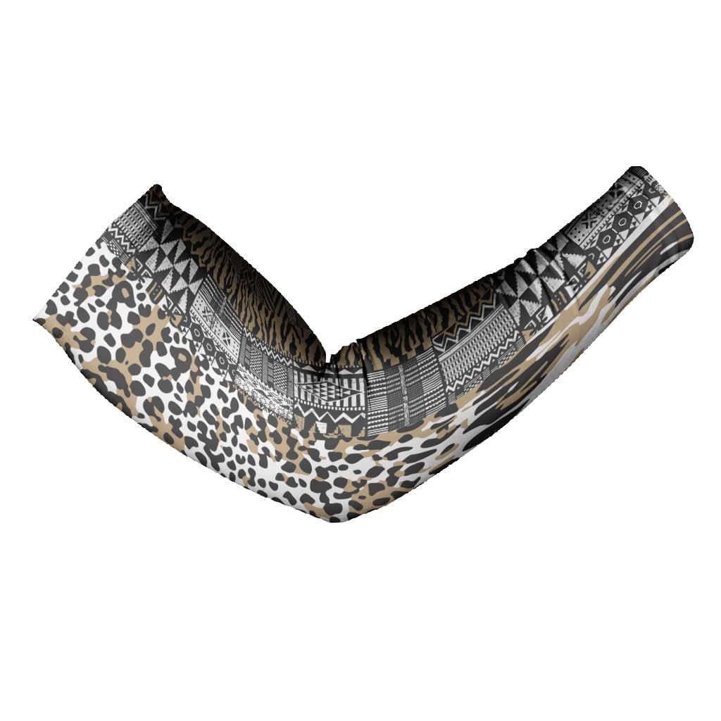 Africa Tribal Pattern Mixed Leopard Skin Arm Sleeves
