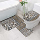 Africa Tribal Pattern Mixed Leopard Skin Bathroom Set