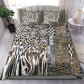 Africa Tribal Pattern Mixed Leopard Skin Bedding Set - African Pride