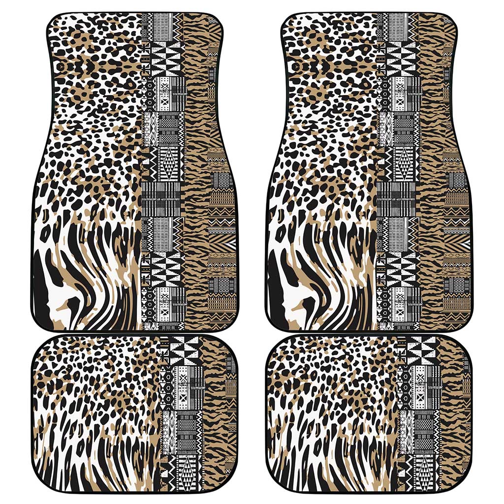 Africa Tribal Pattern Mixed Leopard Skin Car Mats - African Pride