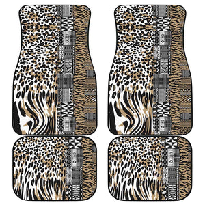 Africa Tribal Pattern Mixed Leopard Skin Car Mats - African Pride