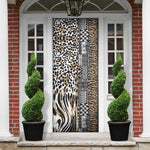 Africa Tribal Pattern Mixed Leopard Skin Door Cover