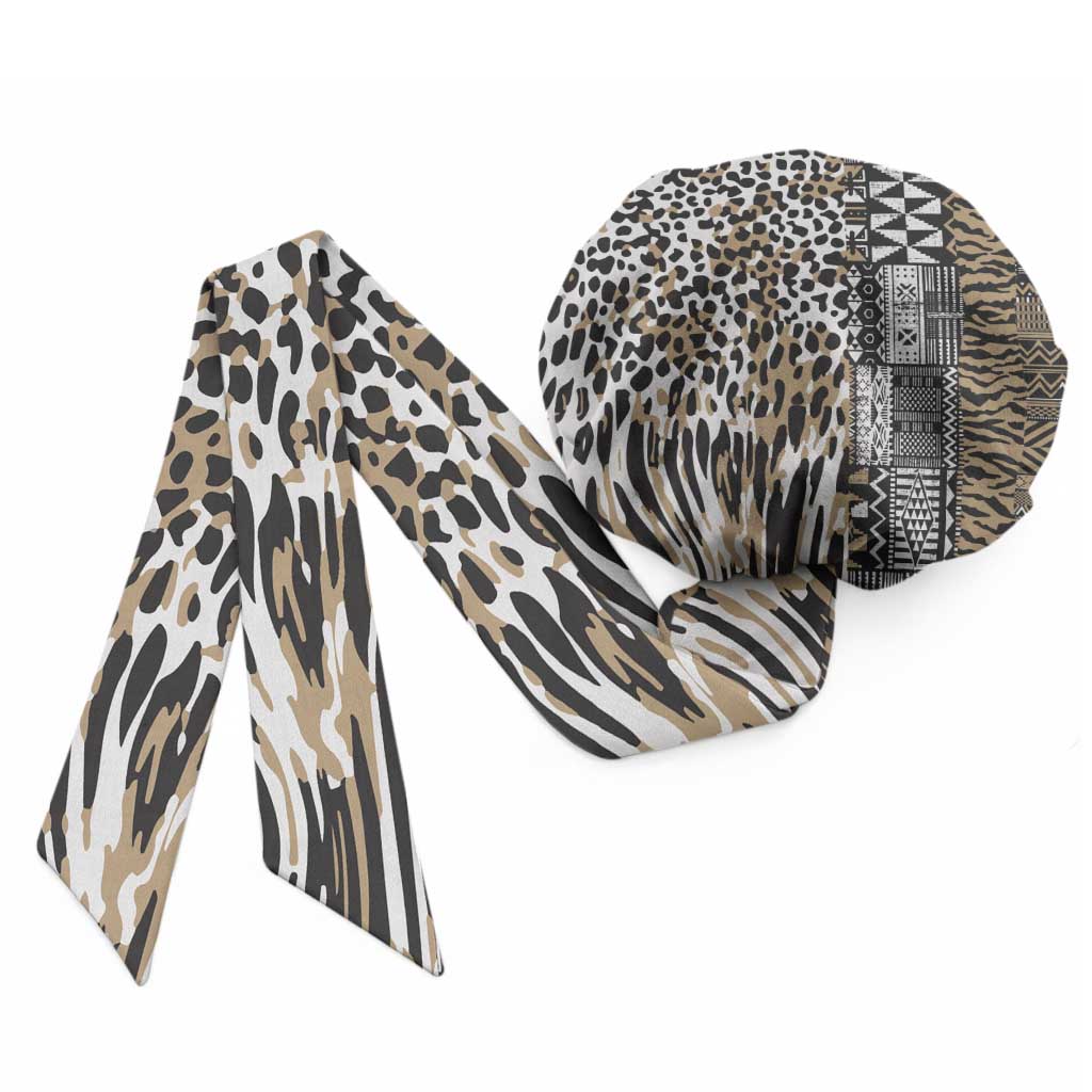 Africa Tribal Pattern Mixed Leopard Skin Easy Headwrap