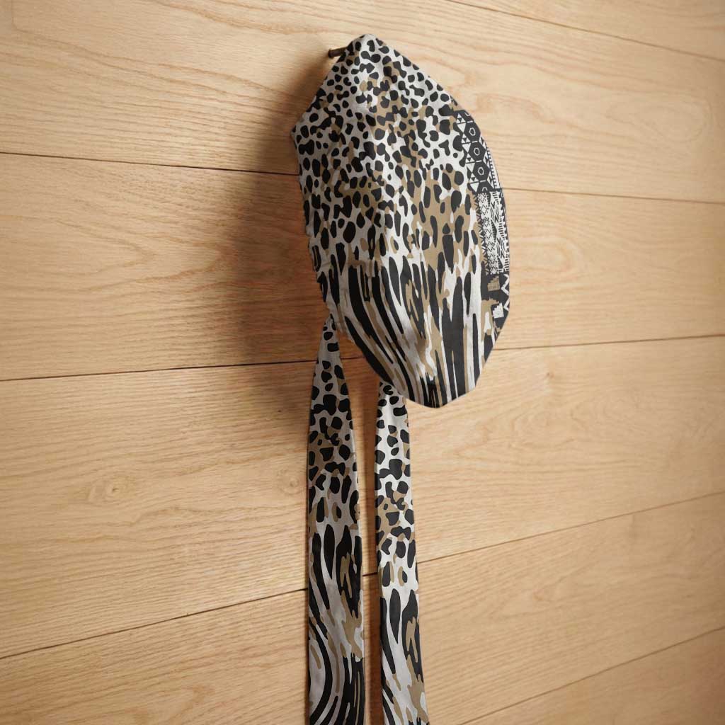 Africa Tribal Pattern Mixed Leopard Skin Easy Headwrap