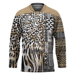 Africa Tribal Pattern Mixed Leopard Skin Hockey Jersey