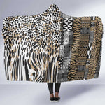 Africa Tribal Pattern Mixed Leopard Skin Hooded Blanket - African Pride