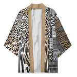 Africa Tribal Pattern Mixed Leopard Skin Kimono