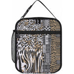 Africa Tribal Pattern Mixed Leopard Skin Lunch Bag