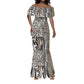 Africa Tribal Pattern Mixed Leopard Skin Mermaid Dress - African Pride