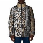 Africa Tribal Pattern Mixed Leopard Skin Padded Jacket