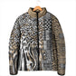 Africa Tribal Pattern Mixed Leopard Skin Padded Jacket