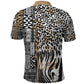 Africa Tribal Pattern Mixed Leopard Skin Polo Shirt - African Pride