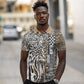 Africa Tribal Pattern Mixed Leopard Skin Polo Shirt - African Pride