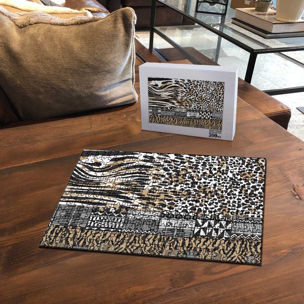Africa Tribal Pattern Mixed Leopard Skin Puzzle