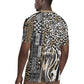 Africa Tribal Pattern Mixed Leopard Skin Rugby Jersey - African Pride