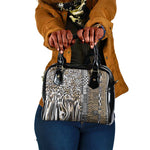 Africa Tribal Pattern Mixed Leopard Skin Shoulder Handbag - African Pride