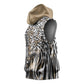 Africa Tribal Pattern Mixed Leopard Skin Sleeveless Hoodie - African Pride