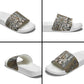 Africa Tribal Pattern Mixed Leopard Skin Slide Sandals