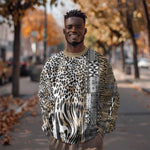 Africa Tribal Pattern Mixed Leopard Skin Sweatshirt - African Pride