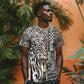 Africa Tribal Pattern Mixed Leopard Skin T shirt - African Pride