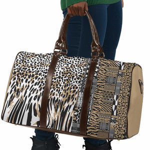 Africa Tribal Pattern Mixed Leopard Skin Travel Bag