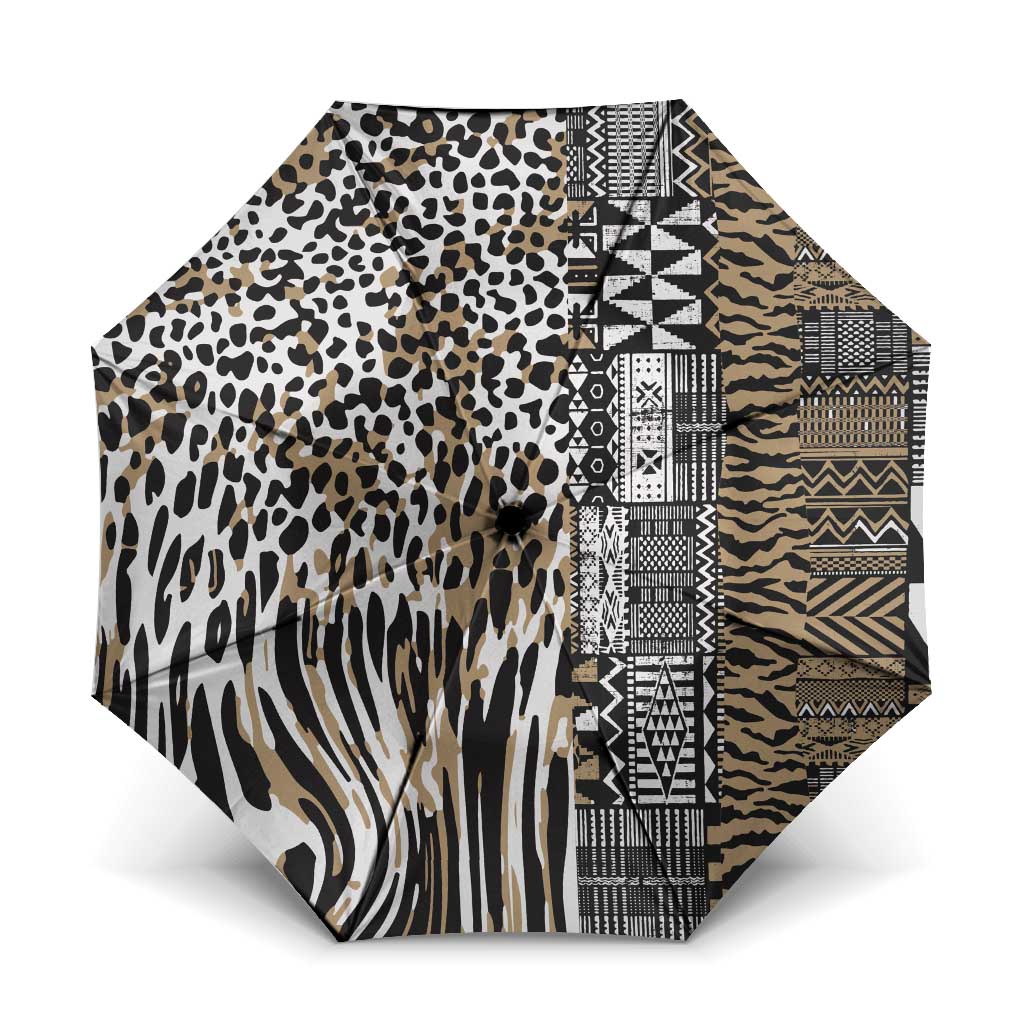 Africa Tribal Pattern Mixed Leopard Skin Umbrella
