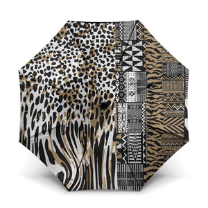 Africa Tribal Pattern Mixed Leopard Skin Umbrella