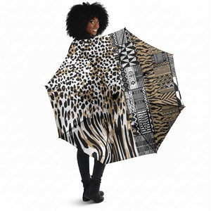 Africa Tribal Pattern Mixed Leopard Skin Umbrella
