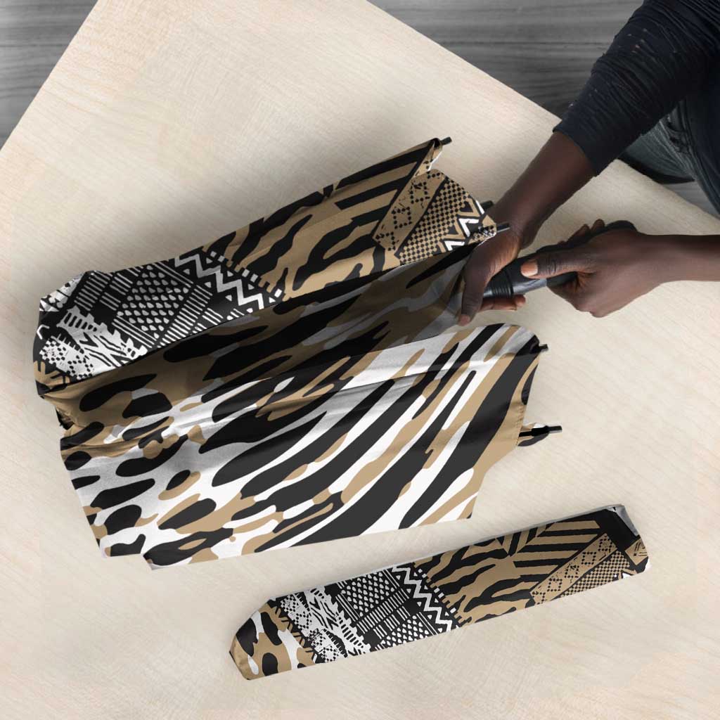 Africa Tribal Pattern Mixed Leopard Skin Umbrella