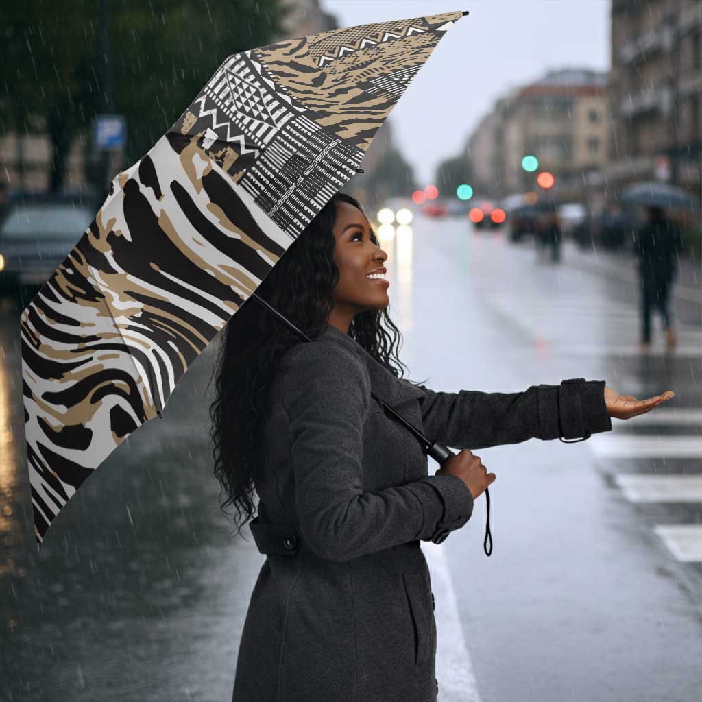 Africa Tribal Pattern Mixed Leopard Skin Umbrella