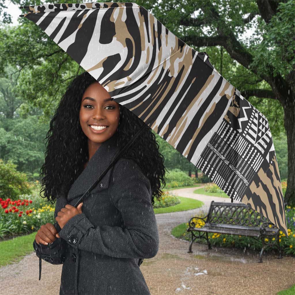 Africa Tribal Pattern Mixed Leopard Skin Umbrella