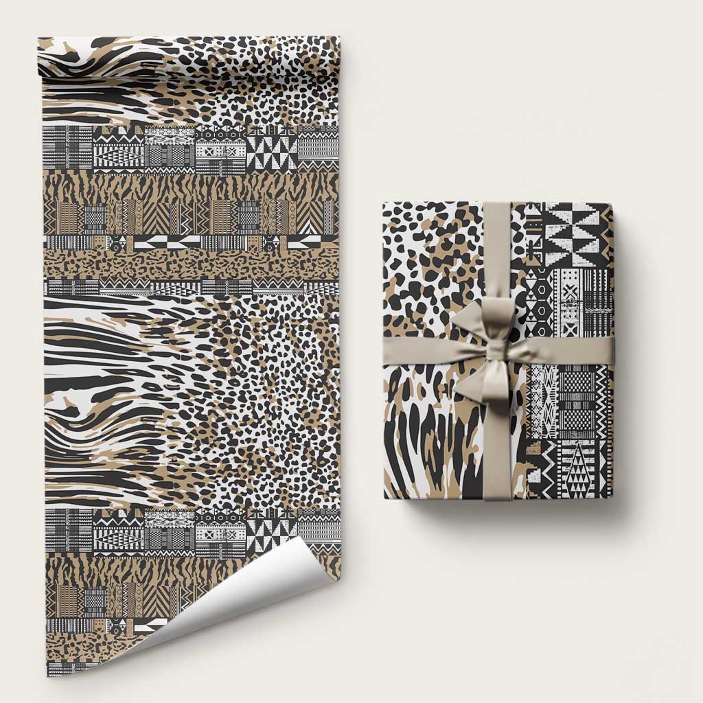 Africa Tribal Pattern Mixed Leopard Skin Wrapping Paper - African Pride