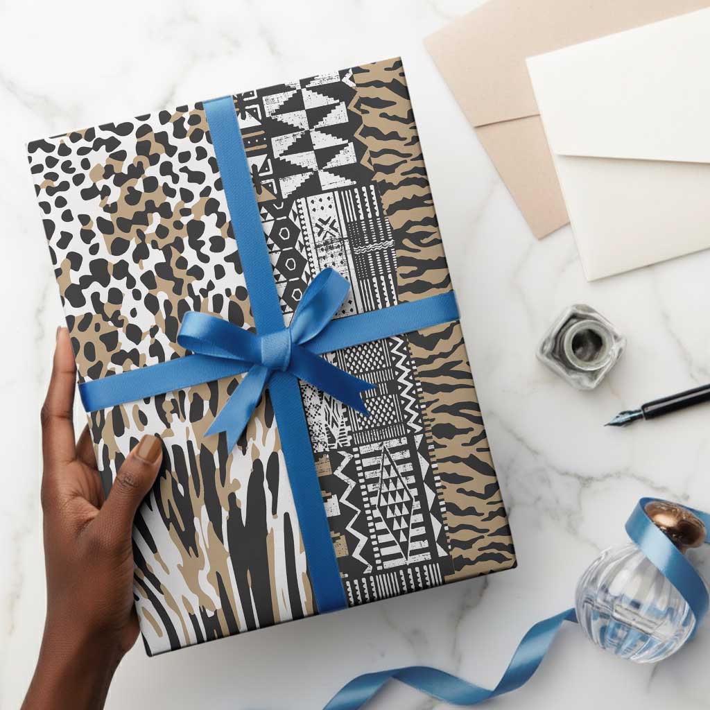 Africa Tribal Pattern Mixed Leopard Skin Wrapping Paper - African Pride