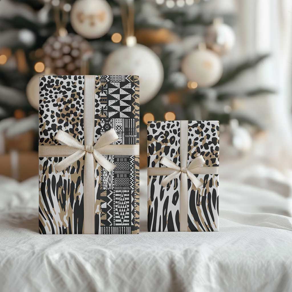 Africa Tribal Pattern Mixed Leopard Skin Wrapping Paper - African Pride