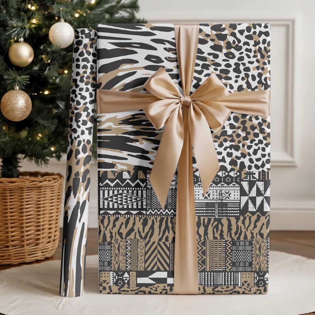 Africa Tribal Pattern Mixed Leopard Skin Wrapping Paper - African Pride