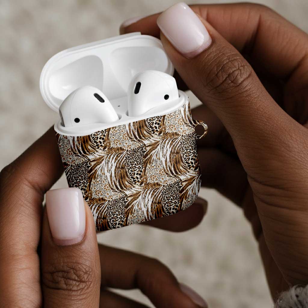 African Wild Animal Skins AirPods Case Leopard Pattern