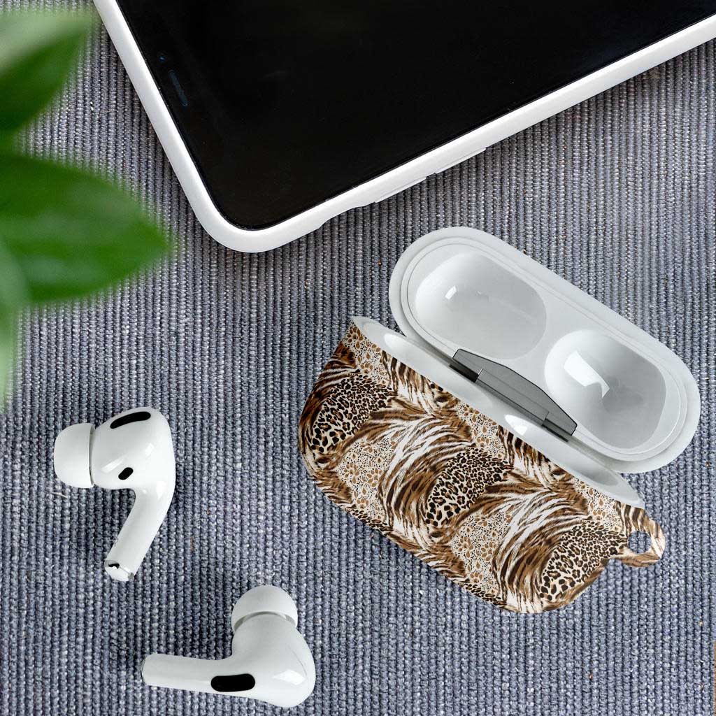 African Wild Animal Skins AirPods Case Leopard Pattern