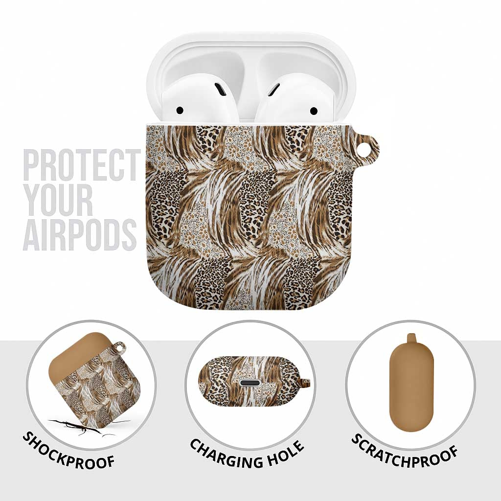 African Wild Animal Skins AirPods Case Leopard Pattern