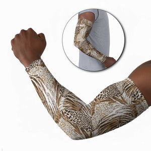 African Wild Animal Skins Arm Sleeves Leopard Pattern