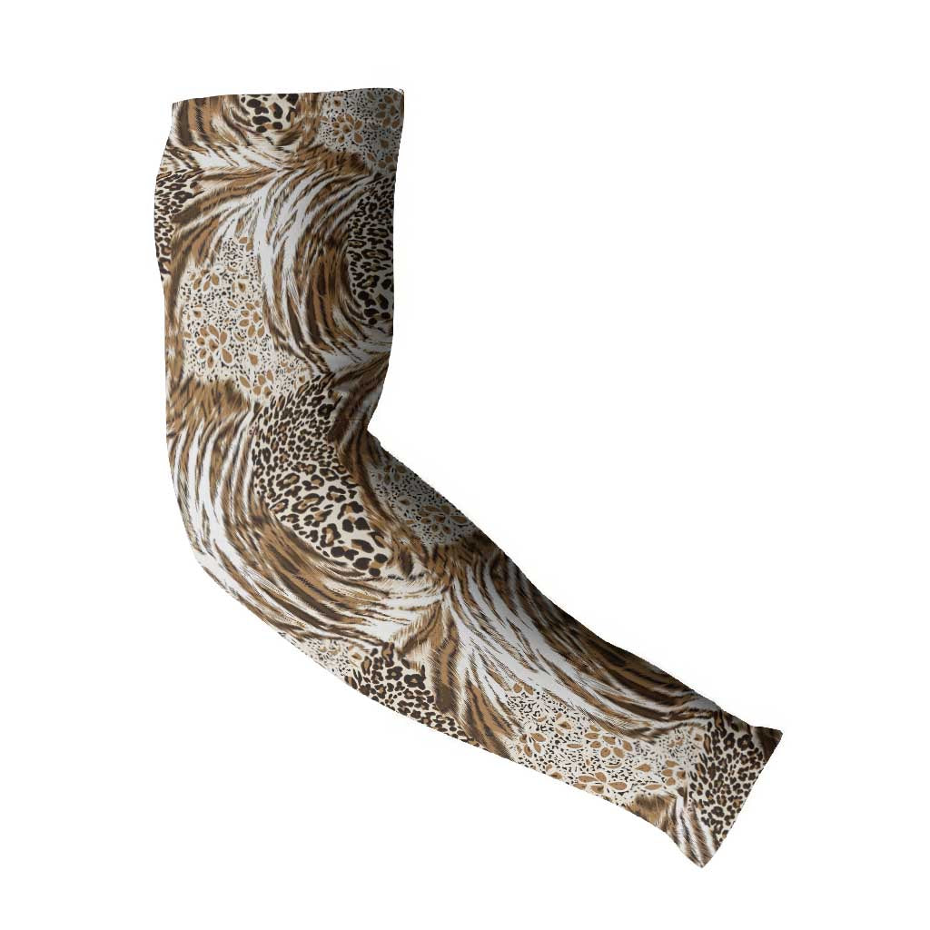 African Wild Animal Skins Arm Sleeves Leopard Pattern