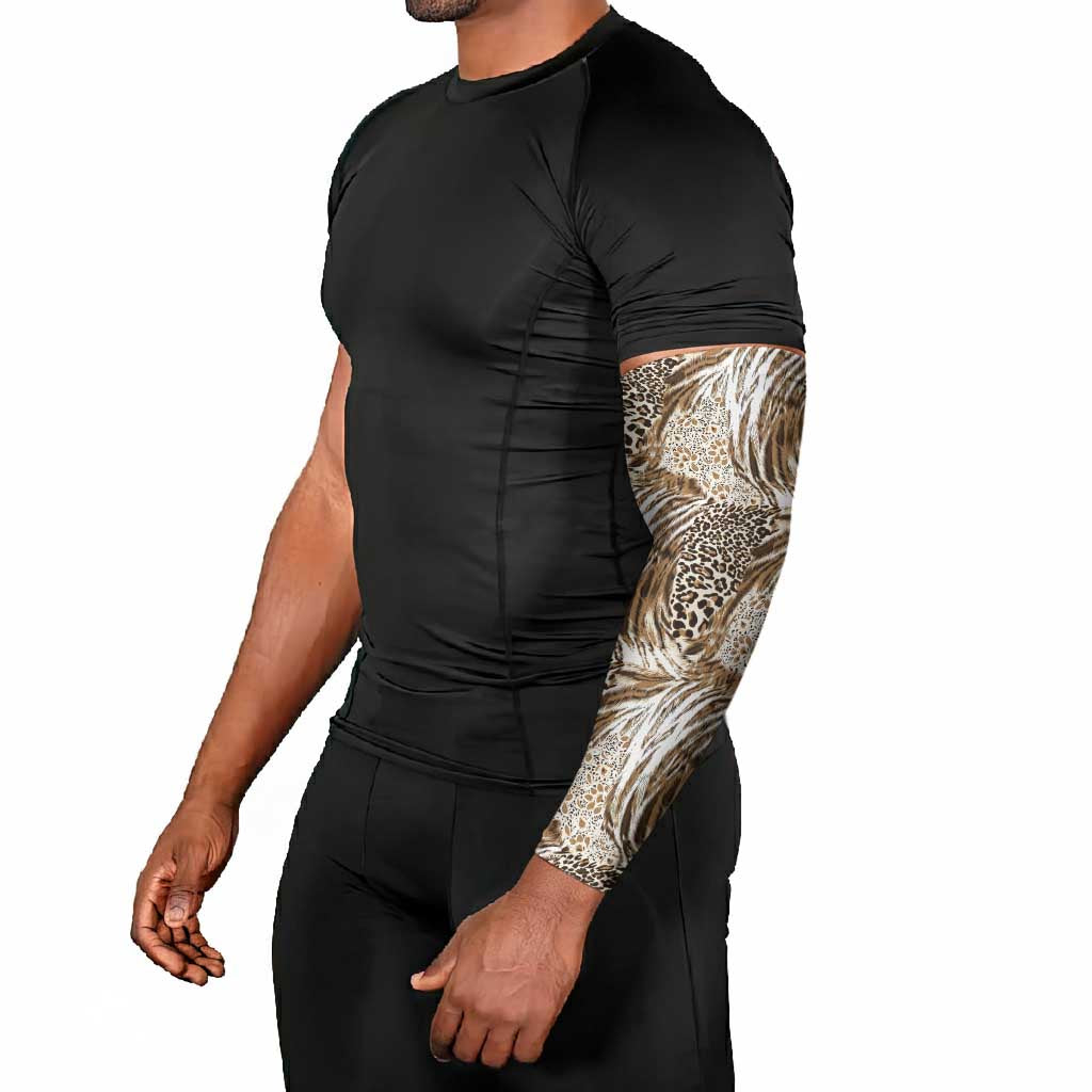 African Wild Animal Skins Arm Sleeves Leopard Pattern