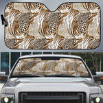 African Wild Animal Skins Auto Sun Shade Leopard Pattern