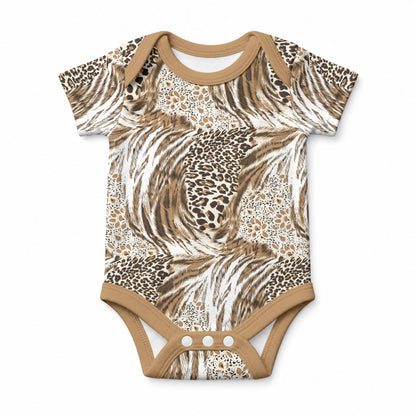 African Wild Animal Skins Baby Onesie Leopard Pattern