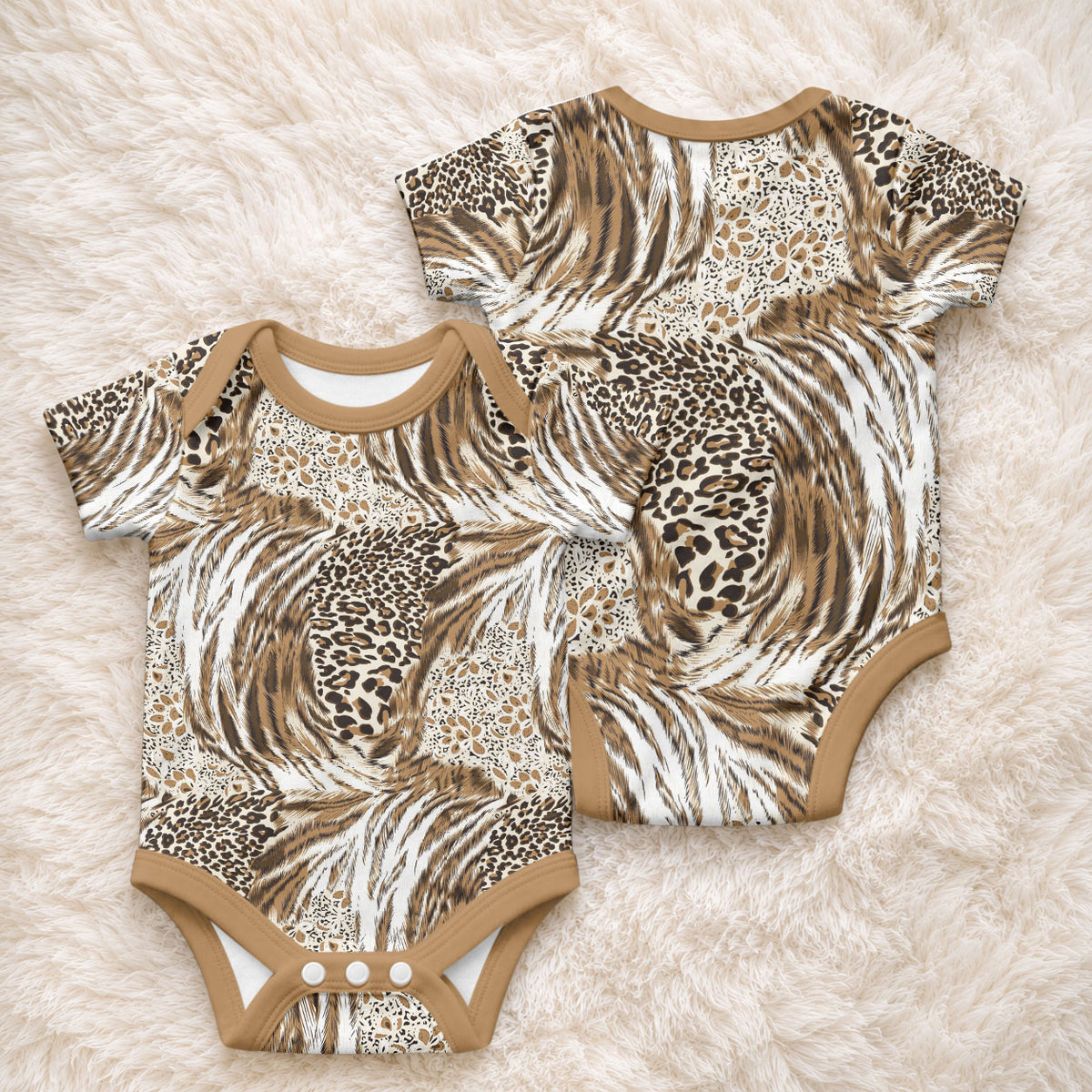 African Wild Animal Skins Baby Onesie Leopard Pattern