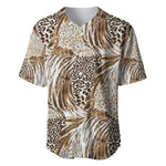 African Wild Animal Skins Baseball Jersey Leopard Pattern - African Pride