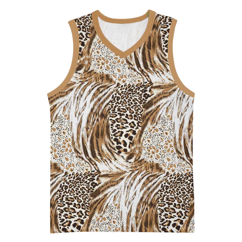 African Wild Animal Skins Basketball Jersey Leopard Pattern LT9