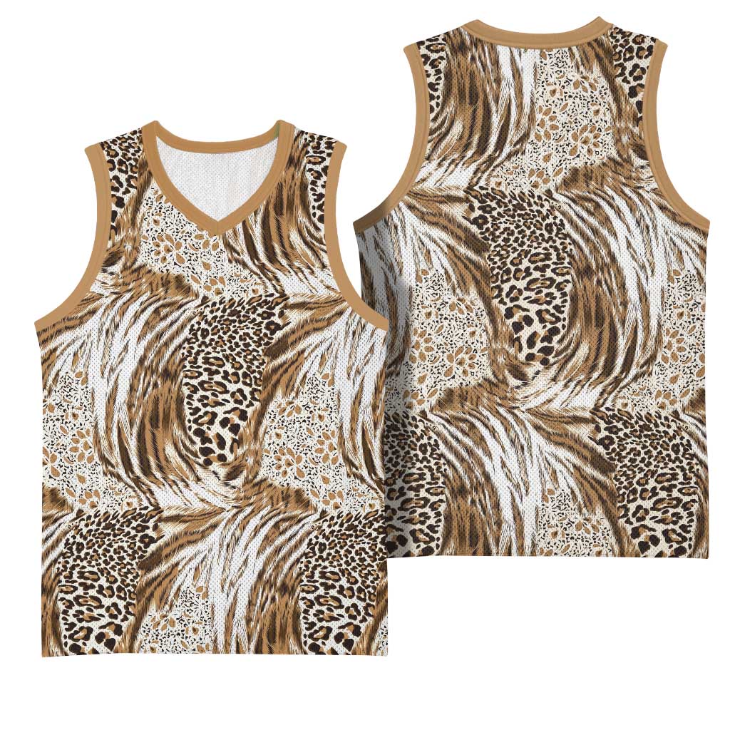 African Wild Animal Skins Basketball Jersey Leopard Pattern LT9