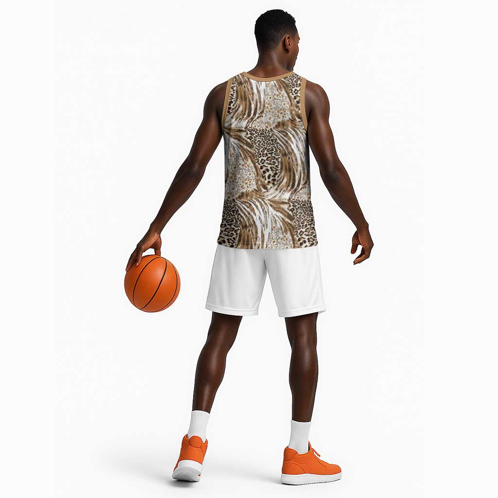 African Wild Animal Skins Basketball Jersey Leopard Pattern LT9
