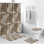 African Wild Animal Skins Bathroom Set Leopard Pattern